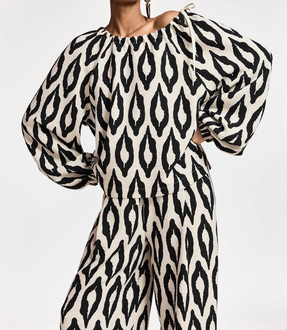 NEW ESSENTIEL ANTWERP kolorful oversized top in mushroom mood